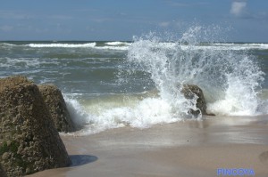 Echte Nordseewellen auf der Westseite.