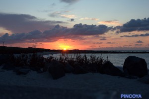 Der Abschiedssonnenuntergang von der Nordsee.