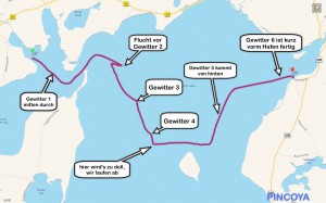 Gewittertango von Hovsør Havn -> nach Løgstør