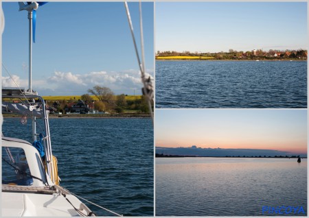 Vor Anker direkt vor Heiligenhafen.