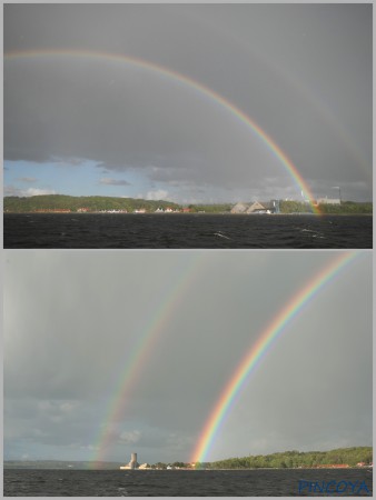 „…, aber diese hat’s in sich und beschert uns einen unglaublichen Regenbogen.“