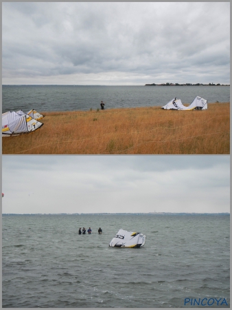 „Die Kites werden gestartet und die Karawane stapft nach Westen in die offene See.“