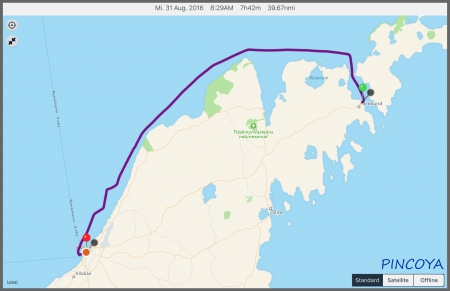 „von Fårösund -> nach Visby“