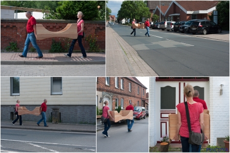 „Bettauslieferung zu Fuß!“