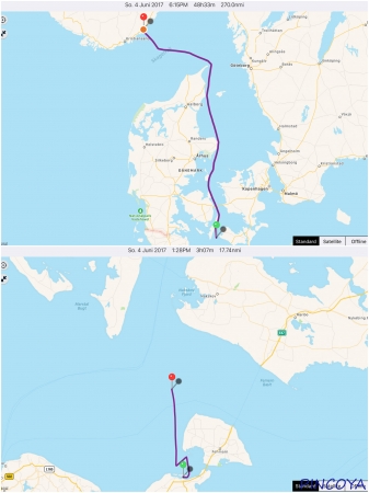 „von HHafen -> nach Grimstad in Norwegen (diesmal zweigeteilt, weil wir die böse Elfe nicht geladen haben ;-( )“