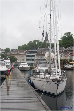 „Am nächsten Tag, Grimstad im Regen“