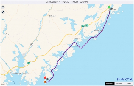 „von Grimstad -> nach Ulvøysund (A)“