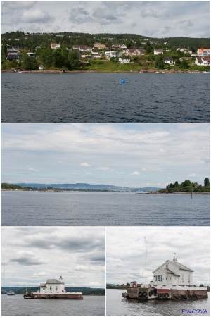 „Oben unsere Gäste-Mooring vor Saetre. Unten extravagantes Wohnen im Oslo-Fjord.“