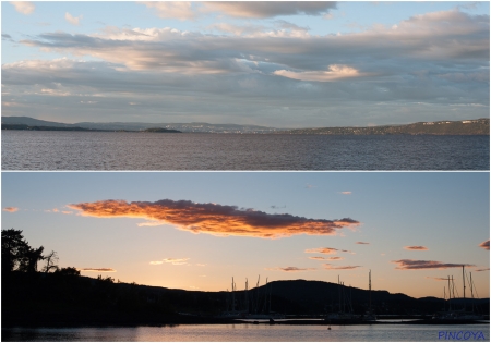 „Ein Rückblick auf Oslo und eine Sundowner-Wolke.“