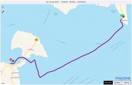 „von Gedser -> nach HHafen / Ortmühle“