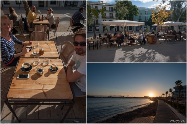 „Ein Straßencafé im Zentrum. In der Saison ist es etwas voller ?.“