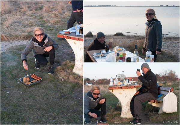 „Sommersaisonauftaktstrand-BBQ. Noch kein Bikiniwetter, aber so etwas trägt Christian ja eh nicht ?“