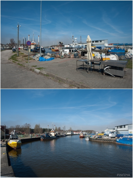 „Der Kanal zur Ostsee in Leba.“