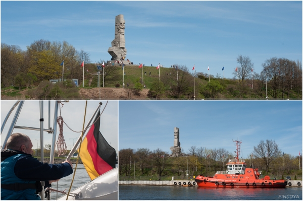 „Vor der Westerplatte dippen wir die Nationale. Fast jeder Deutsche hat hier wohl eher ein beklemmendes Gefühl. Ändern können unsere Generationen die Geschichte nicht, aber Geschichte darf nicht vergessen werden, denn es gibt Ereignisse in der Geschichte, denen man in der Gegenwart immer aktiv entgegentreten muss.“