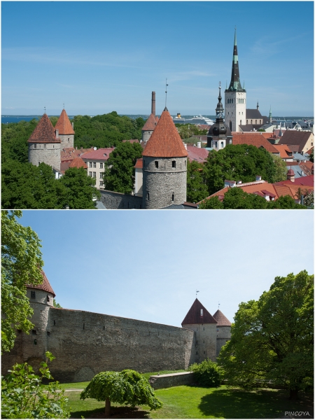 „Noch ein Blick auf die Oleviste Kirik und etwas Stadtmauer“