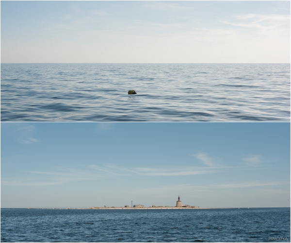 „Kurz vor dem Leuchtturm Keri rutscht uns unser Herz richtig in die Hose. Voraus eine gelbe, aufgeblasene Schwimmweste und schwarze Füße voraus ?. Jetzt noch einen Wasserleiche ? einsammeln wäre wirklich blöd. Aber was soll's…. Als wir dran und zu allem bereit sind, entpuppt sich die Wasserleiche als großer Spongebob-Luftballon. ?“