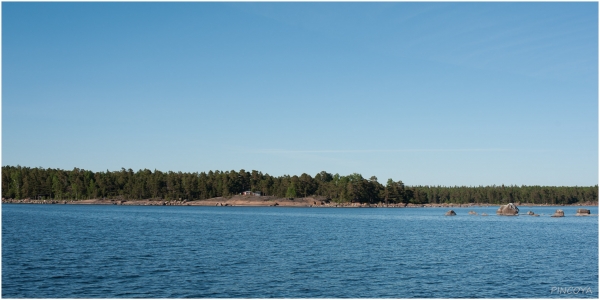 „vor Anker in Finnland.“