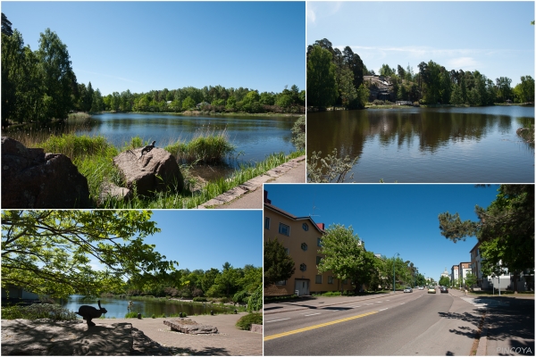 „Kotka, der Park am Hafen und unser einziges Photo von der Innenstadt.“