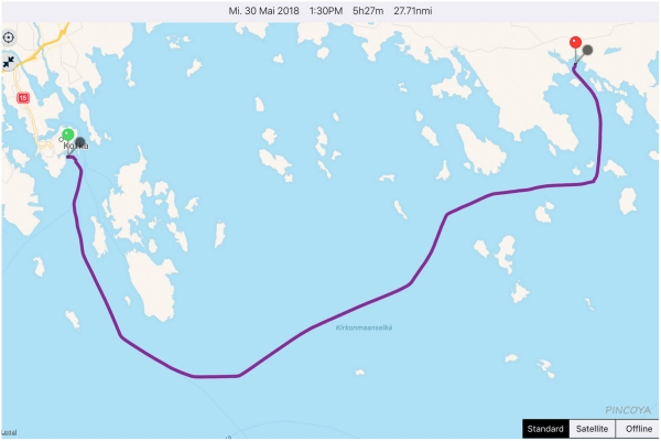 „von Kotka -> nach Klamila“