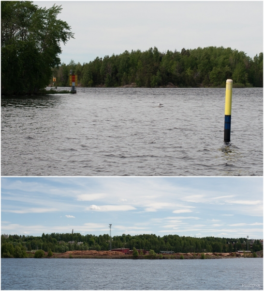 „Immer wenn eine Möwe nur bis zum Knie im Wasser steht, ist eine Untiefe nicht weit. Unten sieht man, dass Lappeenranta in Holz macht.“