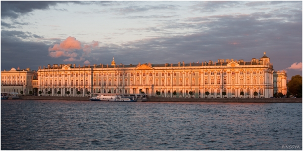 „Der Winterpalast in der Abendsonne.“