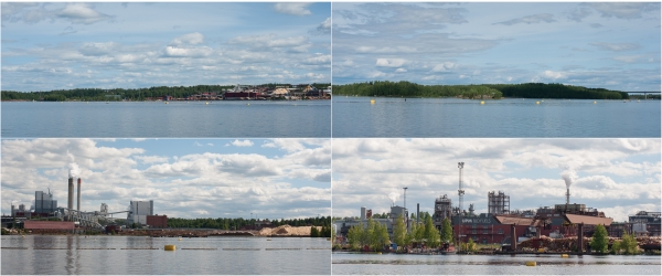 „In Lappeenranta wird Biotreibstoff aus Holz gemacht. Und was in die mit gelben Tonnen abgesperrten Areale kommt, werden wir auch in einigen Tagen live und in Farbe zu sehen bekommen.“