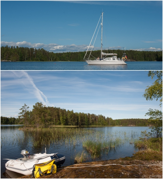 „Am Sonntag spannen wir aus und ich mache mich mit dem Gummiboot auf den Weg, um noch einige Panoramen aufzunehmen.“