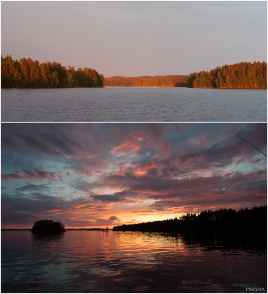 „Abendstimmungen…. oben vis-á-vis des Sonnenuntergangs.“