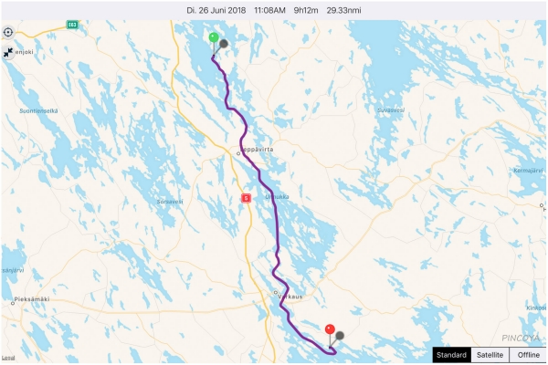 „Kynsisaari -> in die nächste Ankerbucht bei Jokilahti. “