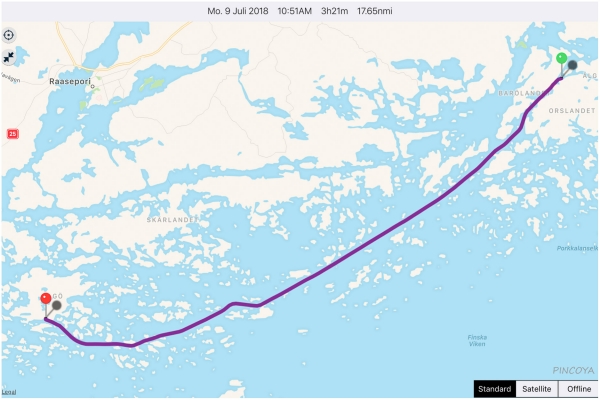 „von Barösund -> nach Algö“