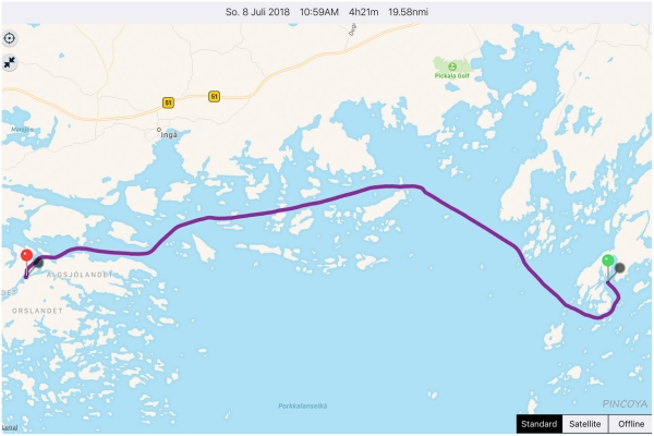 „von Porkkala -> nach Barösund“