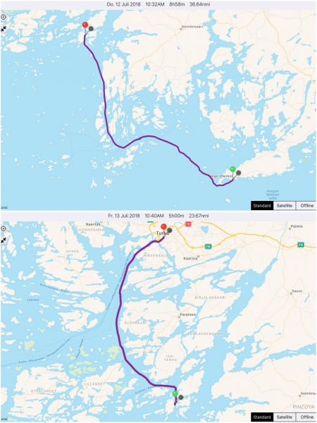 „Von Hanko -> via Paraisten Portti -> nach Turku“