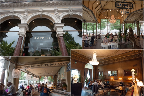„Das Café Kapelli am Anfang des Esplanadi.“