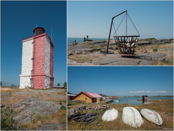 „Der Leuchtturm von Utö. Oben rechts das ältere Modell, das ist aber heute nicht mehr in Betrieb ?“