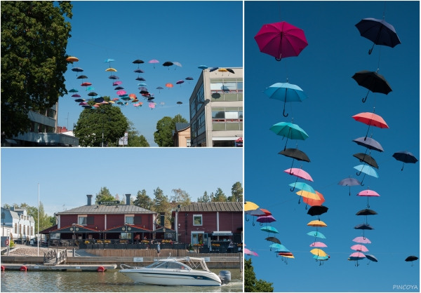 „In der Stadt und einige Restaurants am Fluss.“