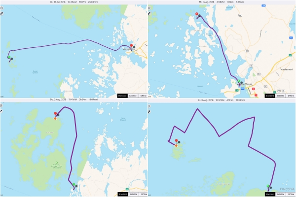 „von Fäliskäret -> nach Valassaaret“