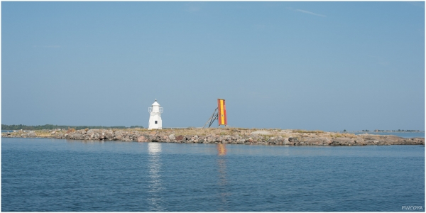 „Eine kleine Schäre mit Leuchtturm und Richtmarke“