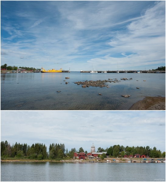 „Die Bucht von Byviken und vis-á-vis das kleine maritime Museum Byviken.“