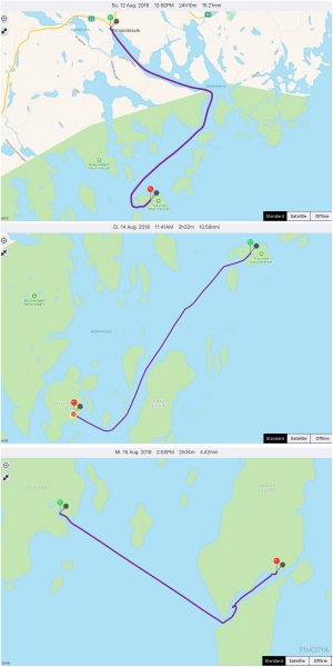 „von Örnsköldsvik -> nach Ulvön“