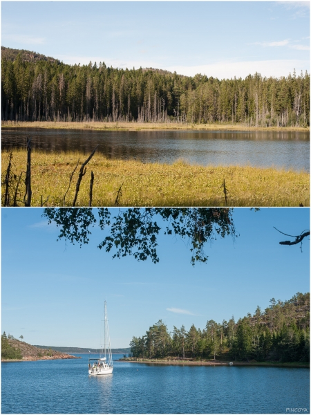 „Der See oberhalb der Lagune und wir in der Lagune“