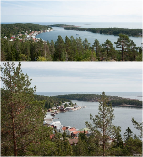 „Blick vom Lotsenturm auf Ulvön“