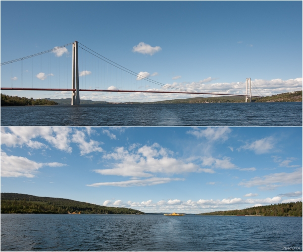 „Und schon liegt die Brücke wieder hinter uns und es geht in Richtung Härnösand.“