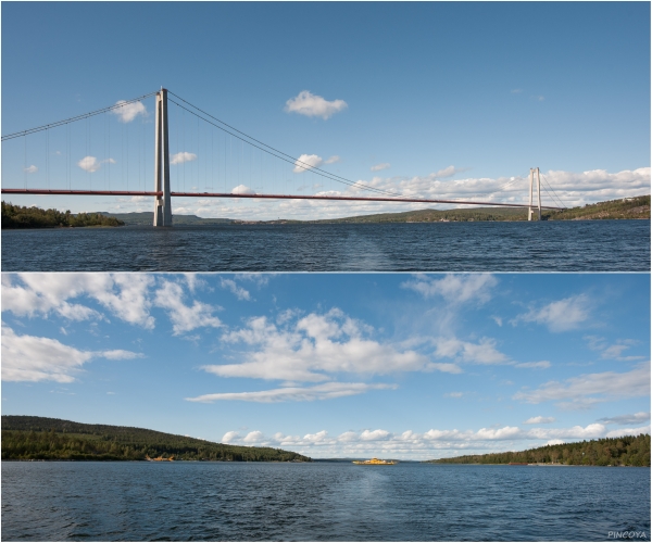 „Und schon liegt die Brücke wieder hinter uns und es geht in Richtung Härnösand.“