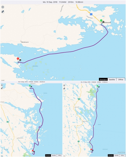 „Oxelösund -> in die Bucht von Orrholmen (A)“