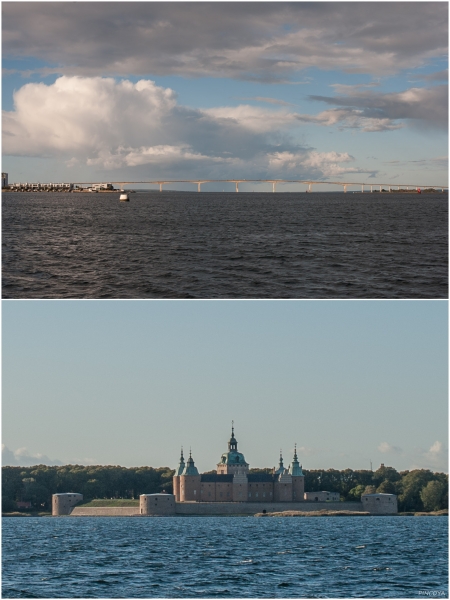 „Die Wahrzeichen von Kalmar. Die Kalmarsund-Brücke und das Schloss“