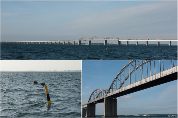 „Die Brücke südlich von Vordingborg. Was wohl der armen davor liegenden Untiefentonne passiert sein mag...“