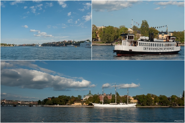 „Abendstimmung am Stockholmer Hafen.“