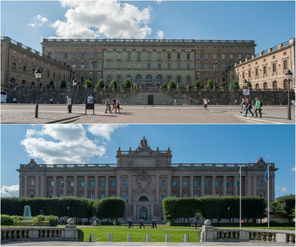 „Oben das königliche Schloss, unten das Reichstagsgebäude.“