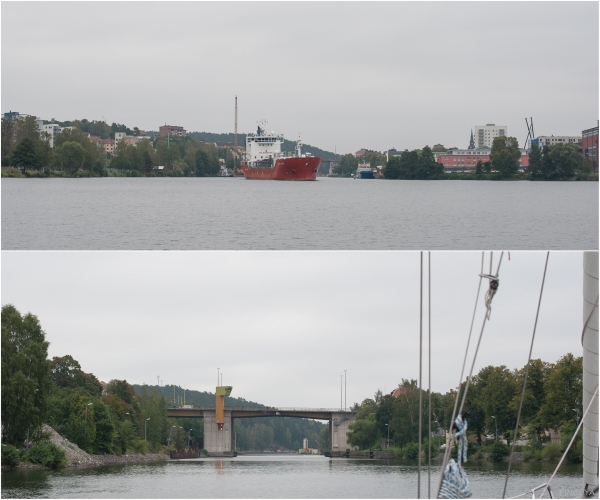 „Ausfahrt aus den Mälaren, erst wieder eine Brücke, dann die Schleuse.“