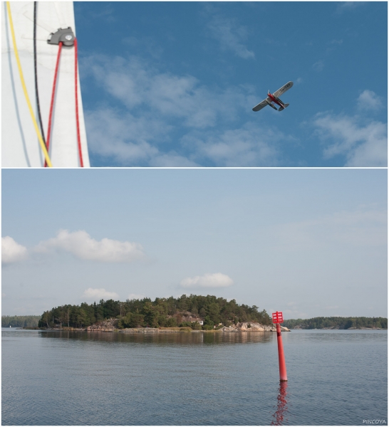 „Von oben müssen die Schären auch fantastisch aussehen, das Wasserflugzeug kreist sehr lange über uns.“